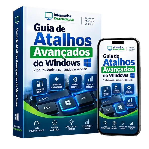 Mockup do bônus 01: Guia de Atalhos Avançados do Windows