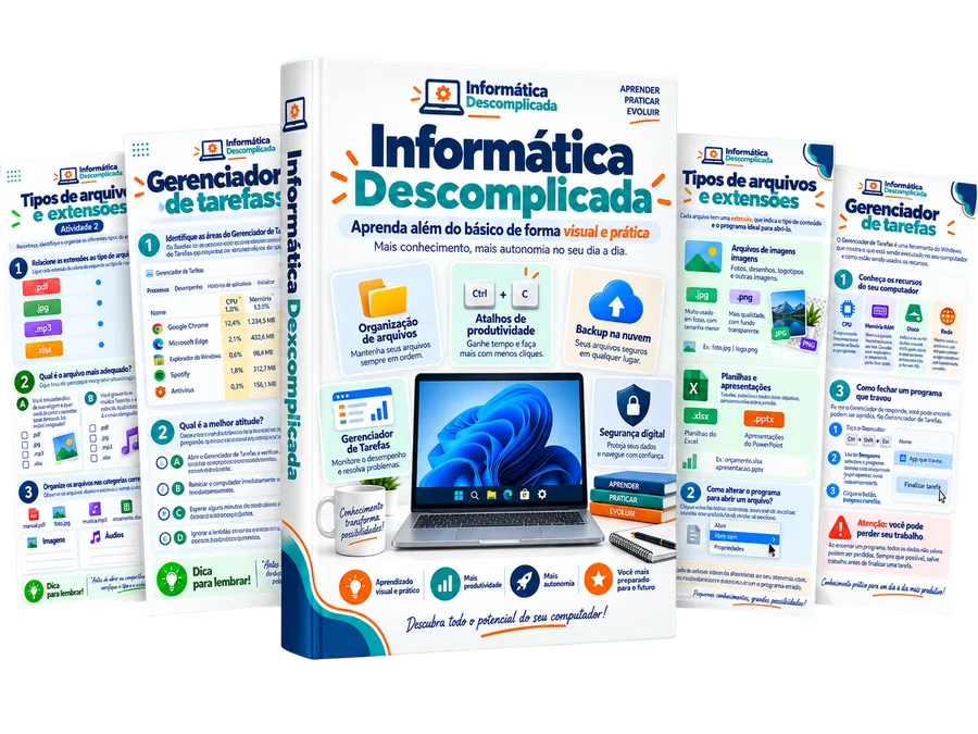 Informática Descomplicada — Capa e páginas internas